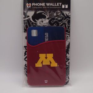 Minnesota Golden Gophers Silicone Stick On Phone Wallet Card Holder